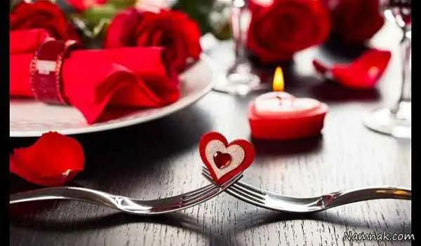 تزیین میز غذا رمانتیک